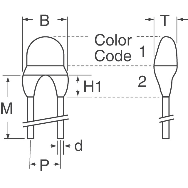 NTCLE203E3104FB0 Vishay Beyschlag/Draloric/BC Components  Temperature Sensors - NTC Thermistors